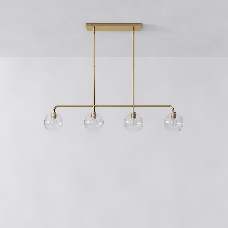 Sculptural 4-Light Globe Pendant - Clear