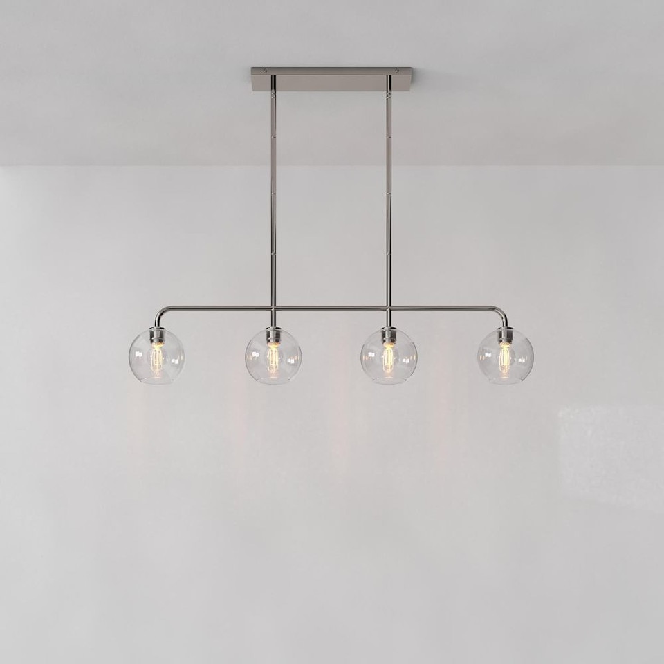 Sculptural 4-Light Globe Pendant - Clear