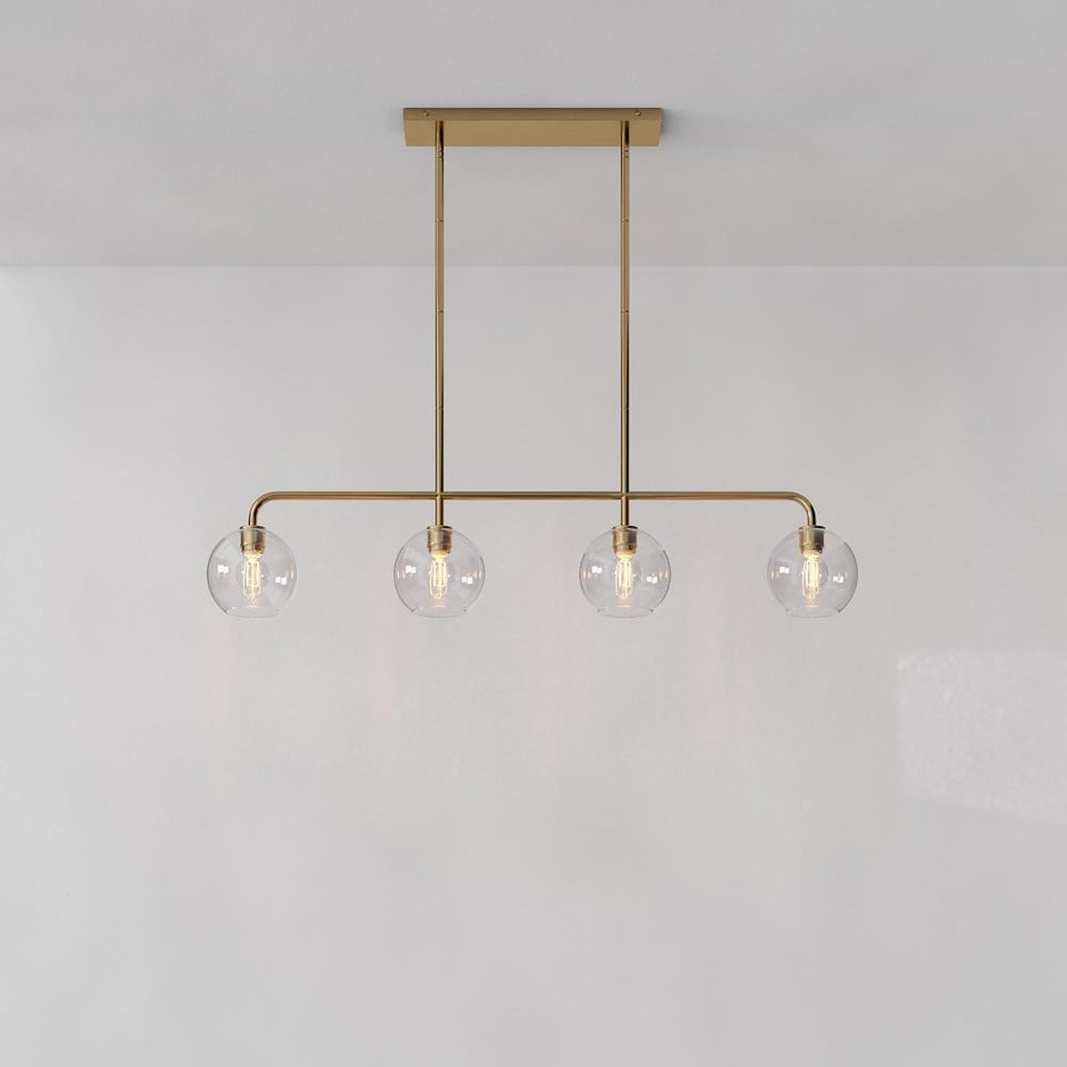 Sculptural 4-Light Globe Pendant - Clear