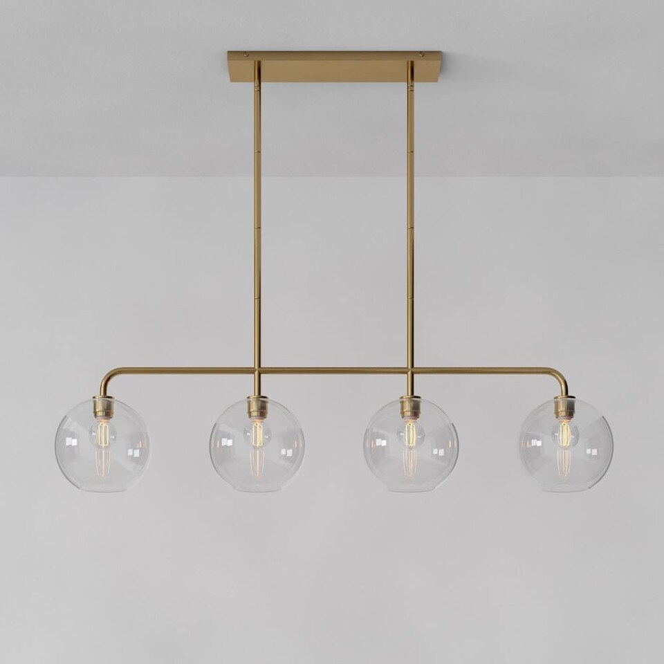 Sculptural 4-Light Globe Pendant - Clear