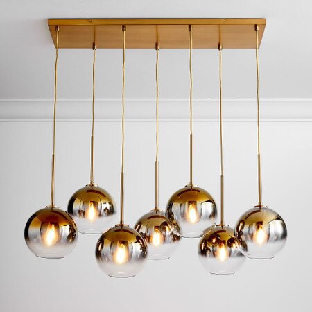 Sculptural Glass 7 Light Globe Chandelier Metallic Ombre West Elm United Kingdom Sculptural Glass 7 Light Globe, Globe Chandelier Ceiling Light