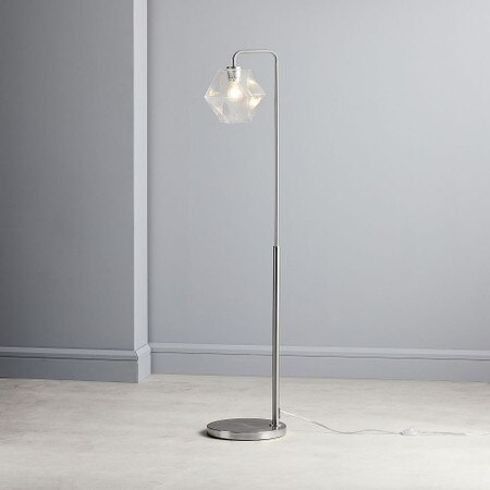 Sculptural Glass Faceted Floor Lamp Clear West Elm United Kingdom Sculptural Glass Faceted Floor Lamp, Cost Plus Floor Lamps