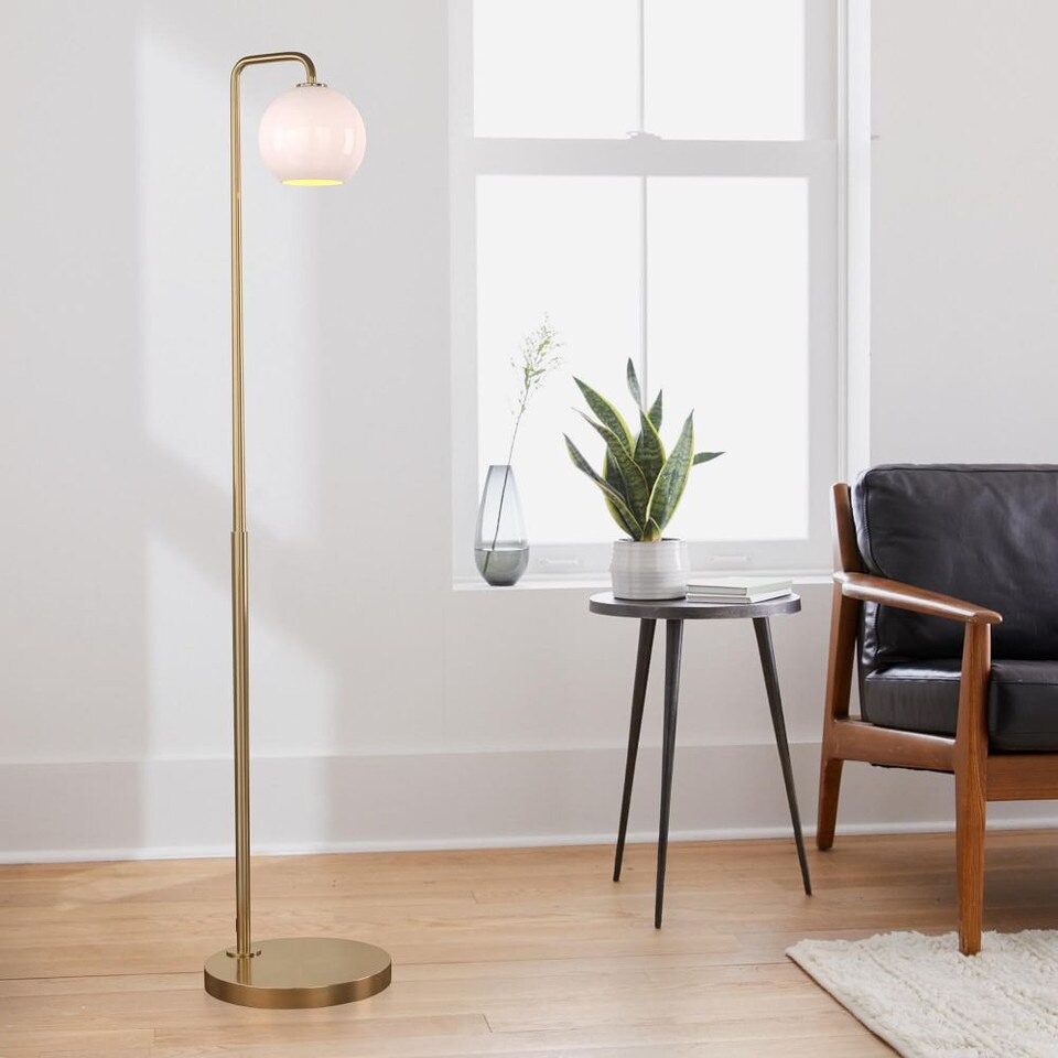 Sculptural Glass Globe Floor Lamp (147 cm)