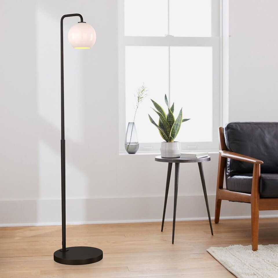 Sculptural Glass Globe Floor Lamp (147 cm)