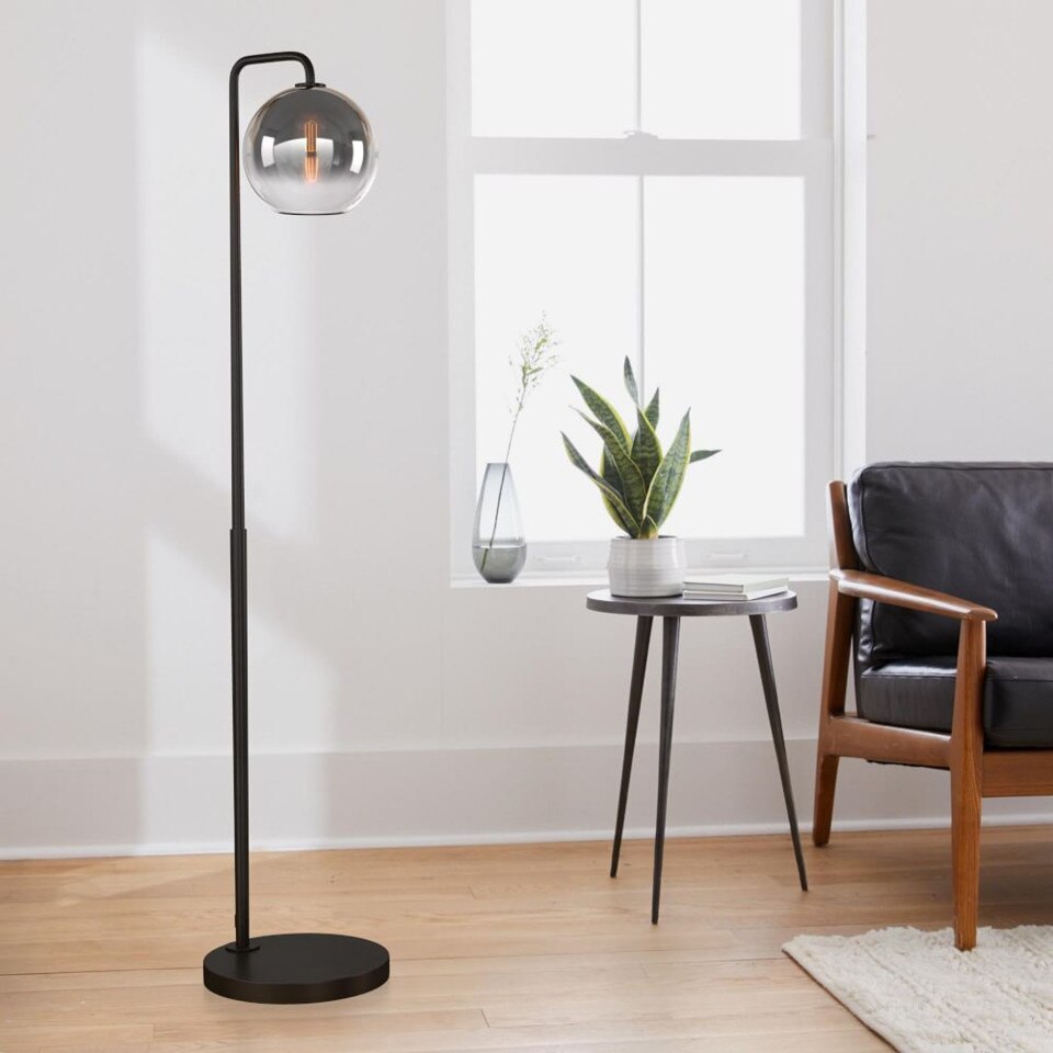Sculptural Glass Globe Floor Lamp (147 cm)