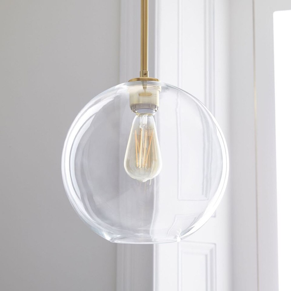 Sculptural Glass Globe Hardwired Pendant (15 cm - 33 cm)