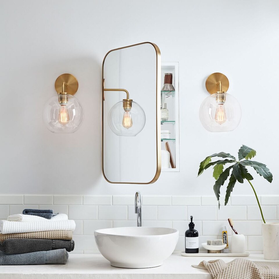 Sculptural Glass Globe Sconce (15 cm –20 cm)
