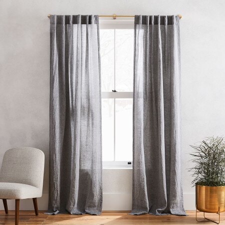 European Flax Linen Curtain West Elm United Kingdom European Flax Linen Curtain West Elm, Sheer Patterned Curtains Uk