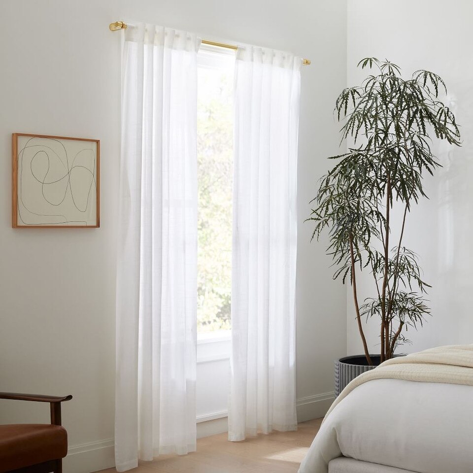 Sheer Crosshatch Curtain (Set of 2)