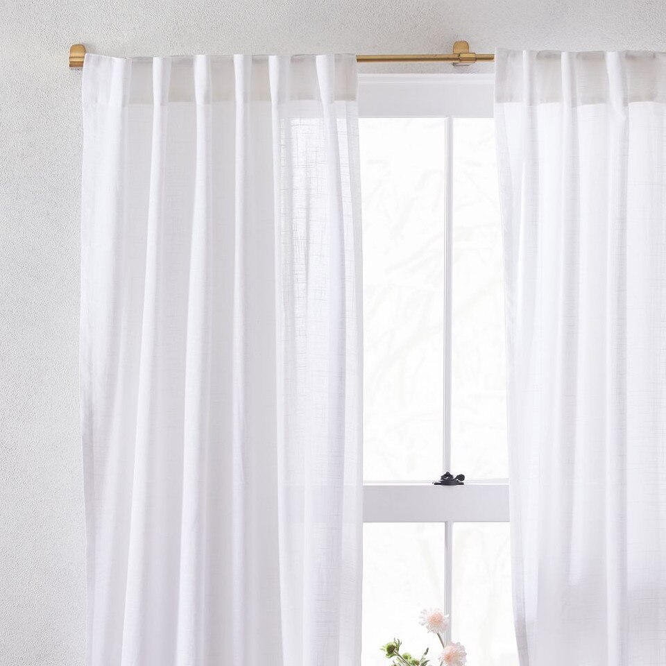 Sheer Crosshatch Curtain (Set of 2)
