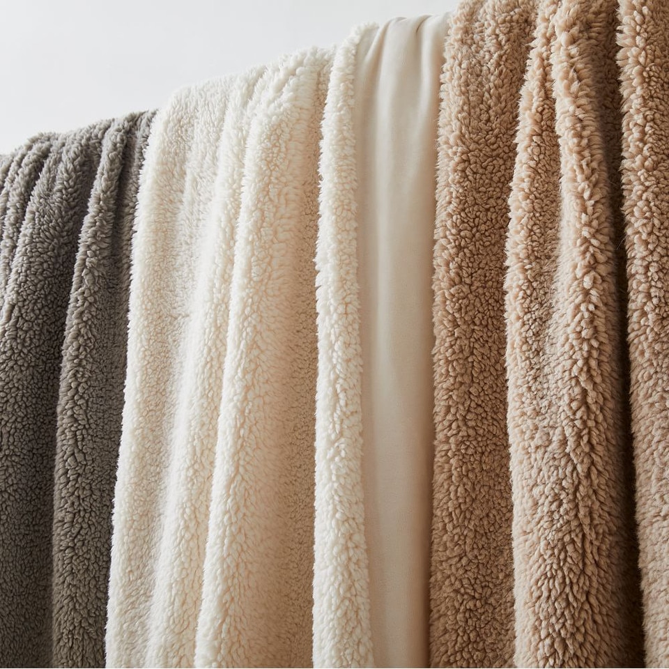Sherpa Pom Pom Throw