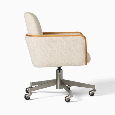 Show Wood Swivel Office Chair Modern Comfort West Elm UK