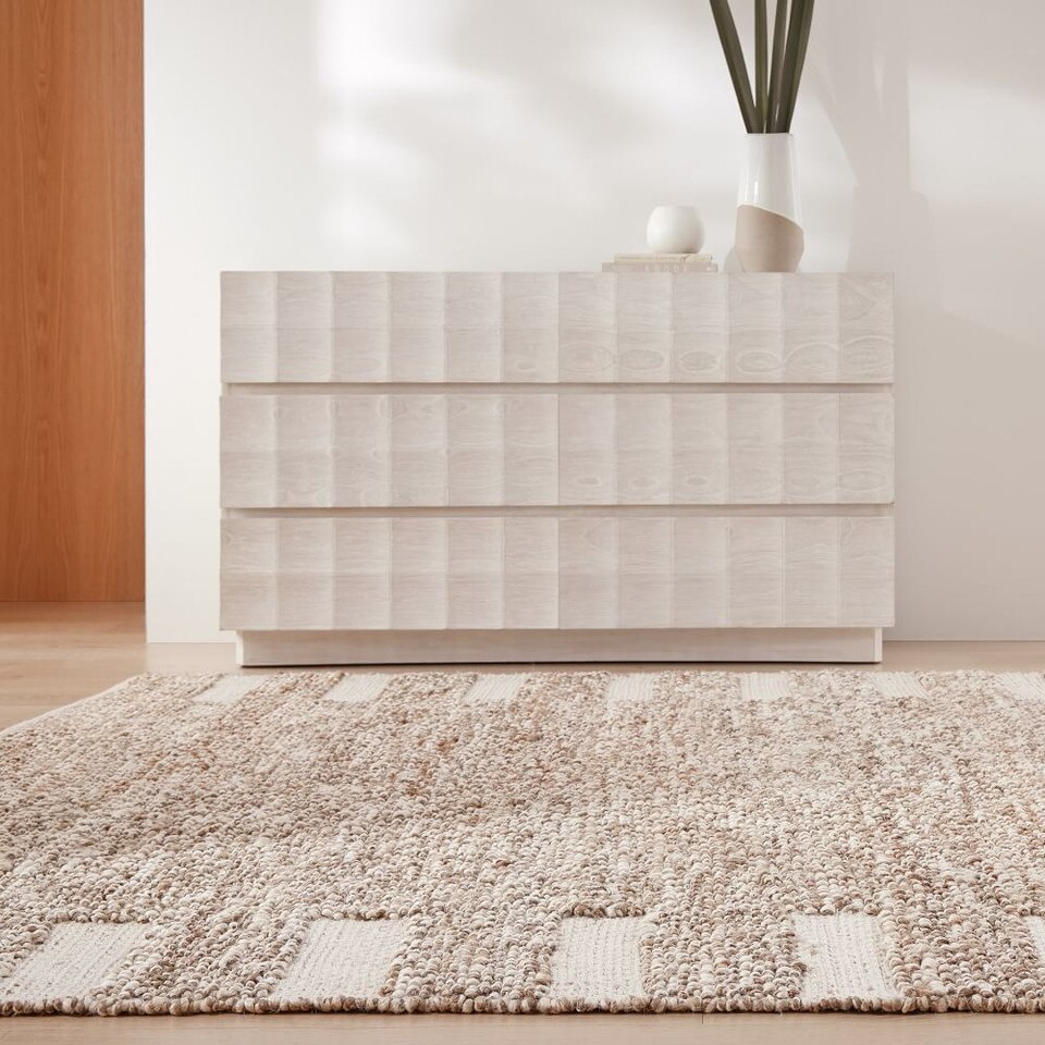Side Stripe Jute Rug