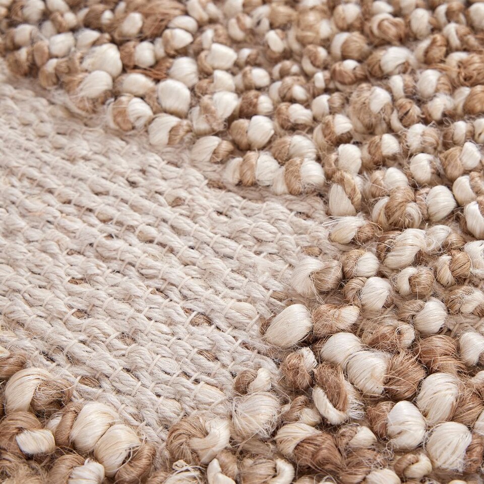 Side Stripe Jute Rug
