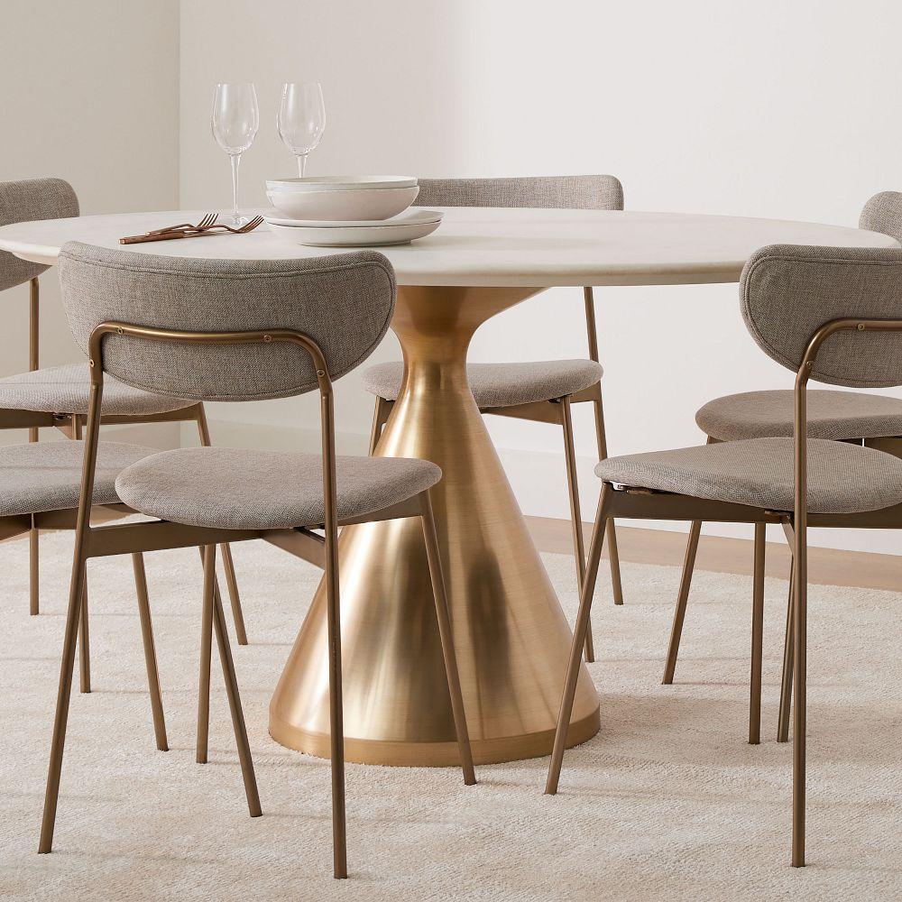 Round Table West Elm Dining Table And Chairs Silhouette Pedestal