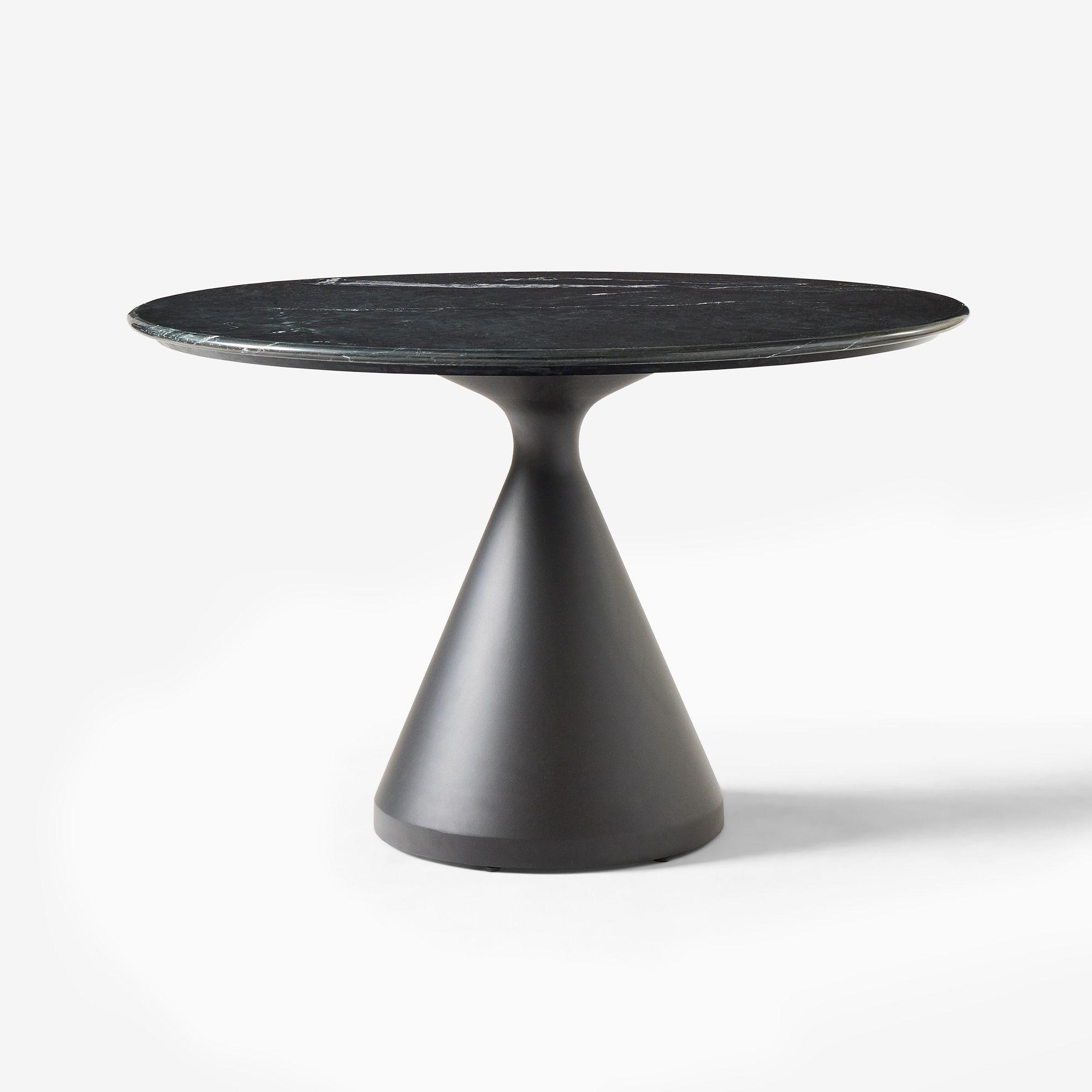 Russell Products MA-1112B Black Pedestal Table Base – Flush Mount Floor Socket Design