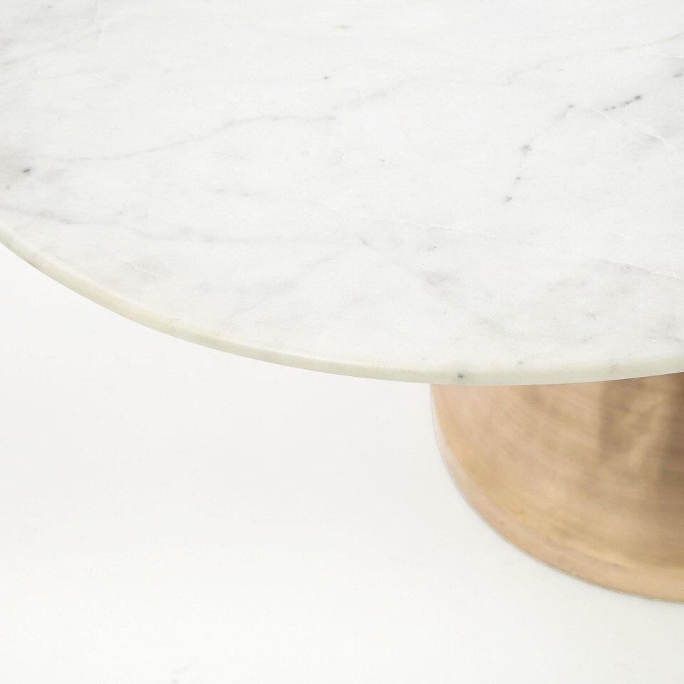 Silhouette Pedestal Marble Round Dining Table (122 cm - 152 cm)