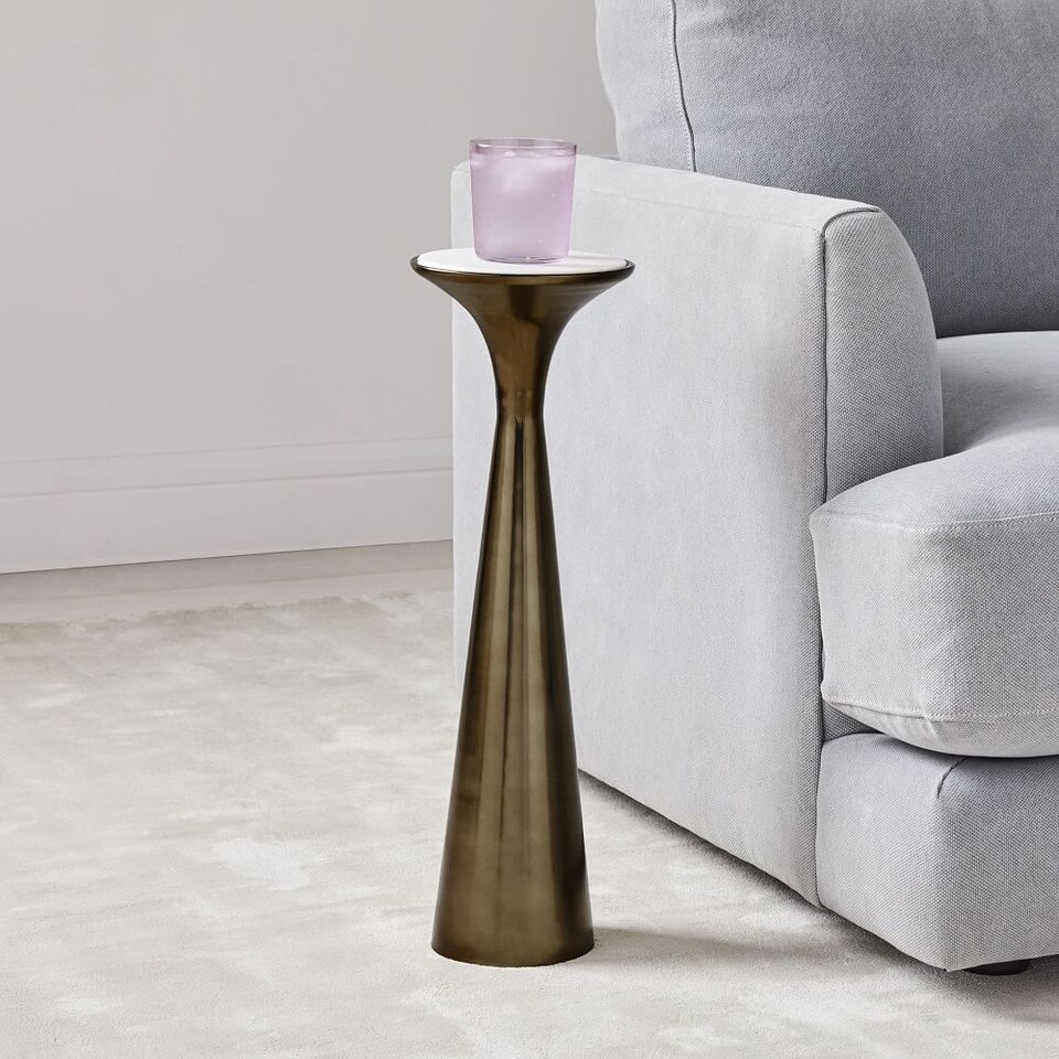 Silhouette Pedestal Drink Side Table