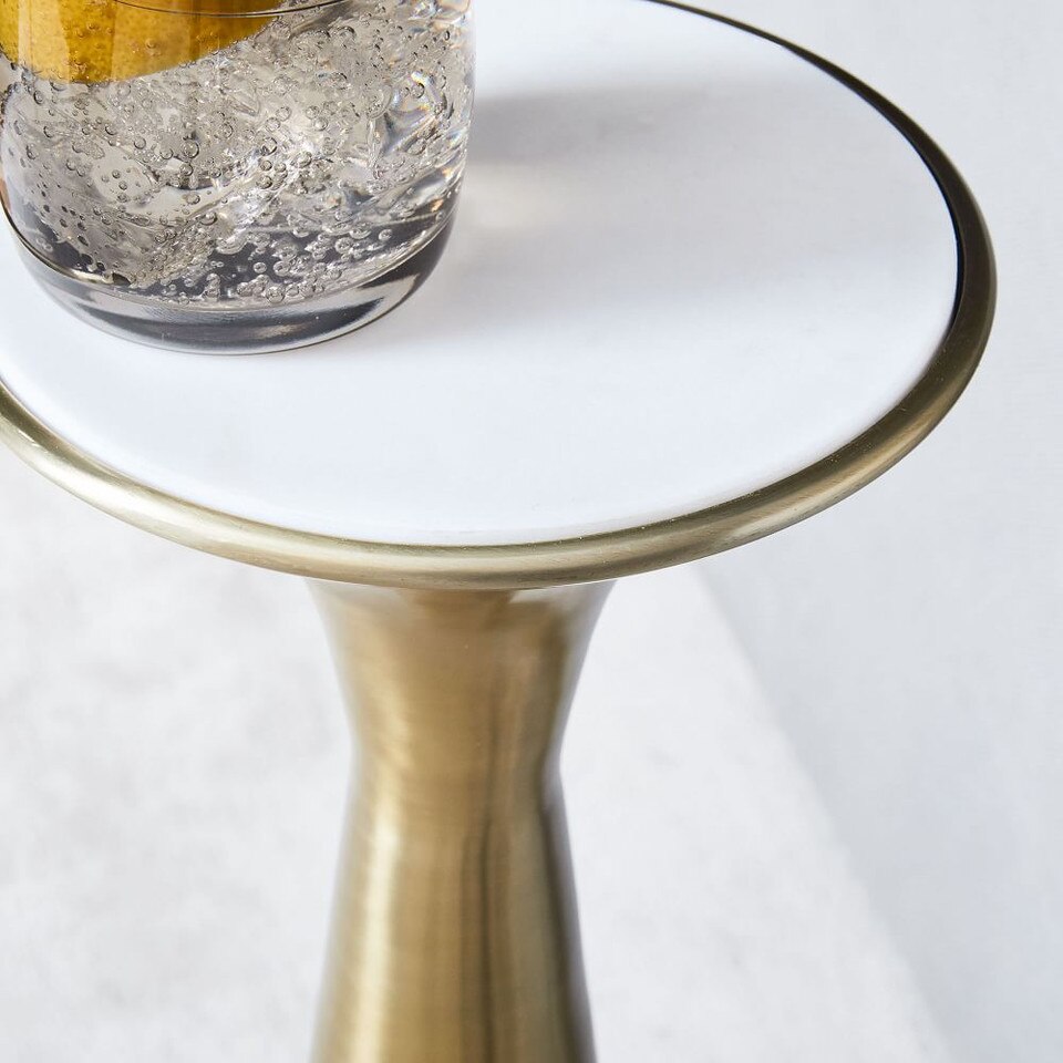 Silhouette Pedestal Drink Side Table