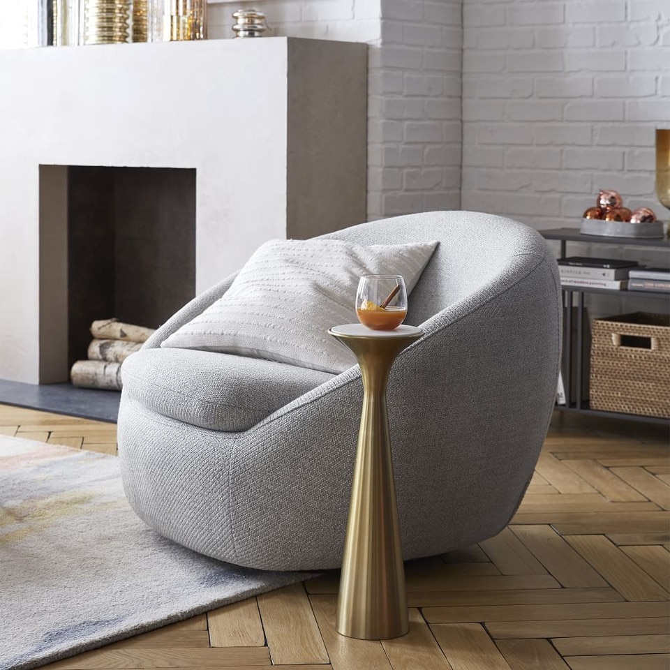 Silhouette Pedestal Drink Side Table