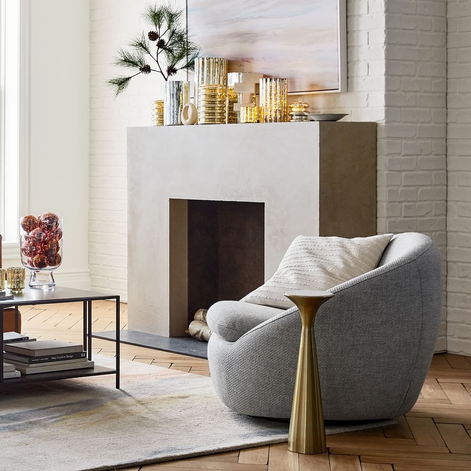 Silhouette Pedestal Drink Side Table
