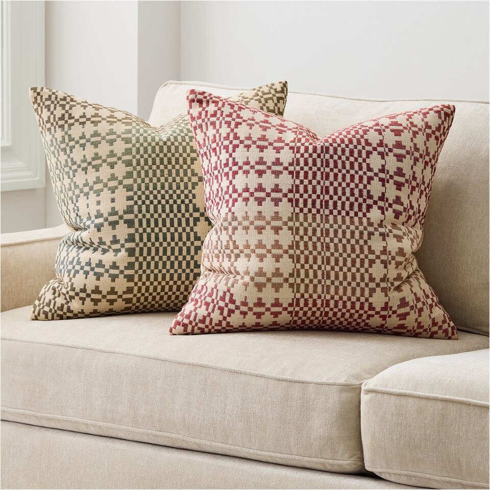 Silk Scandi Diamond Cushion Cover