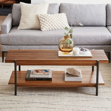 Slatted Wood Coffee Table