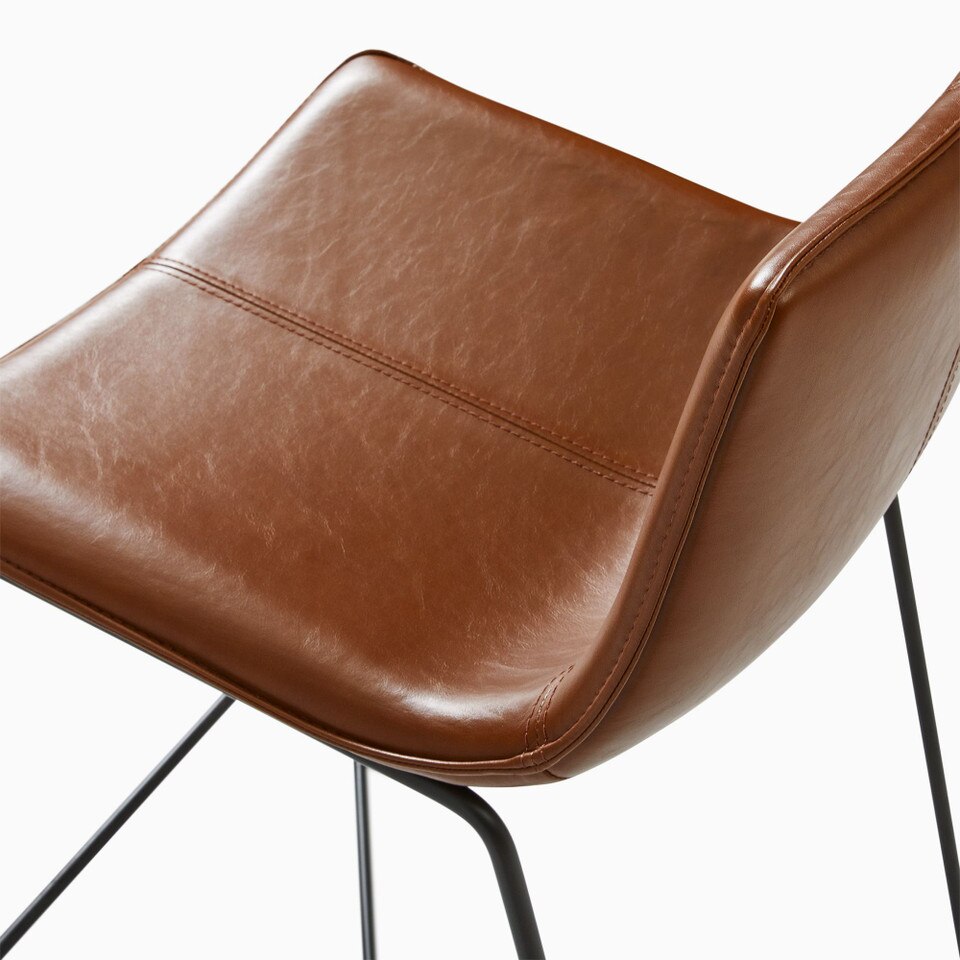 Slope Leather Bar & Counter Stools