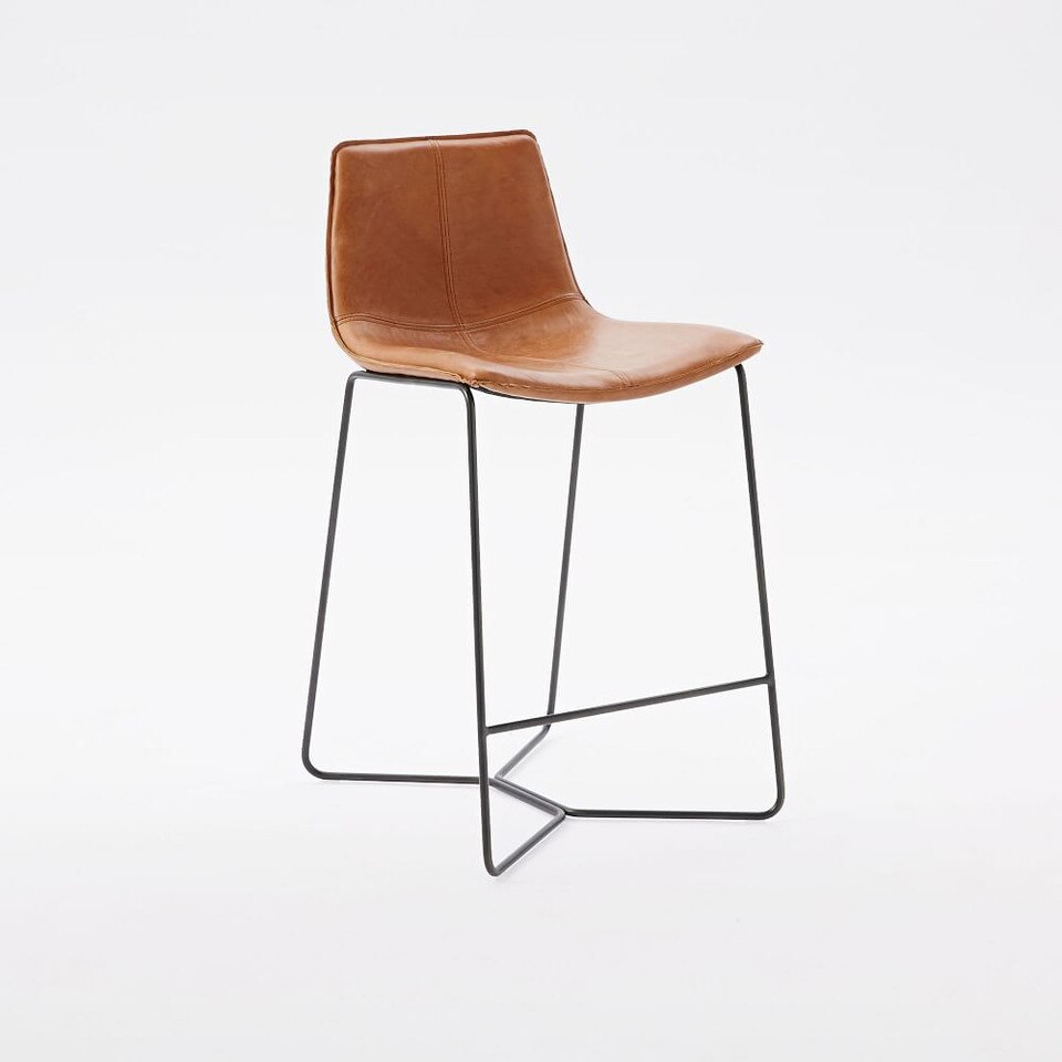 Slope Leather Bar & Counter Stools
