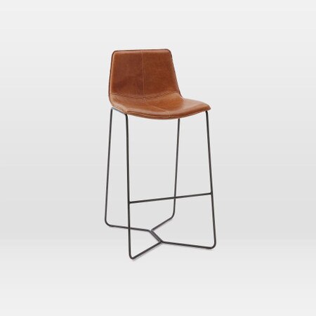 Slope Leather Bar Stool West Elm United Kingdom Slope Leather Bar Stool West Elm, Kitchen Counter Stools With Backs Uk