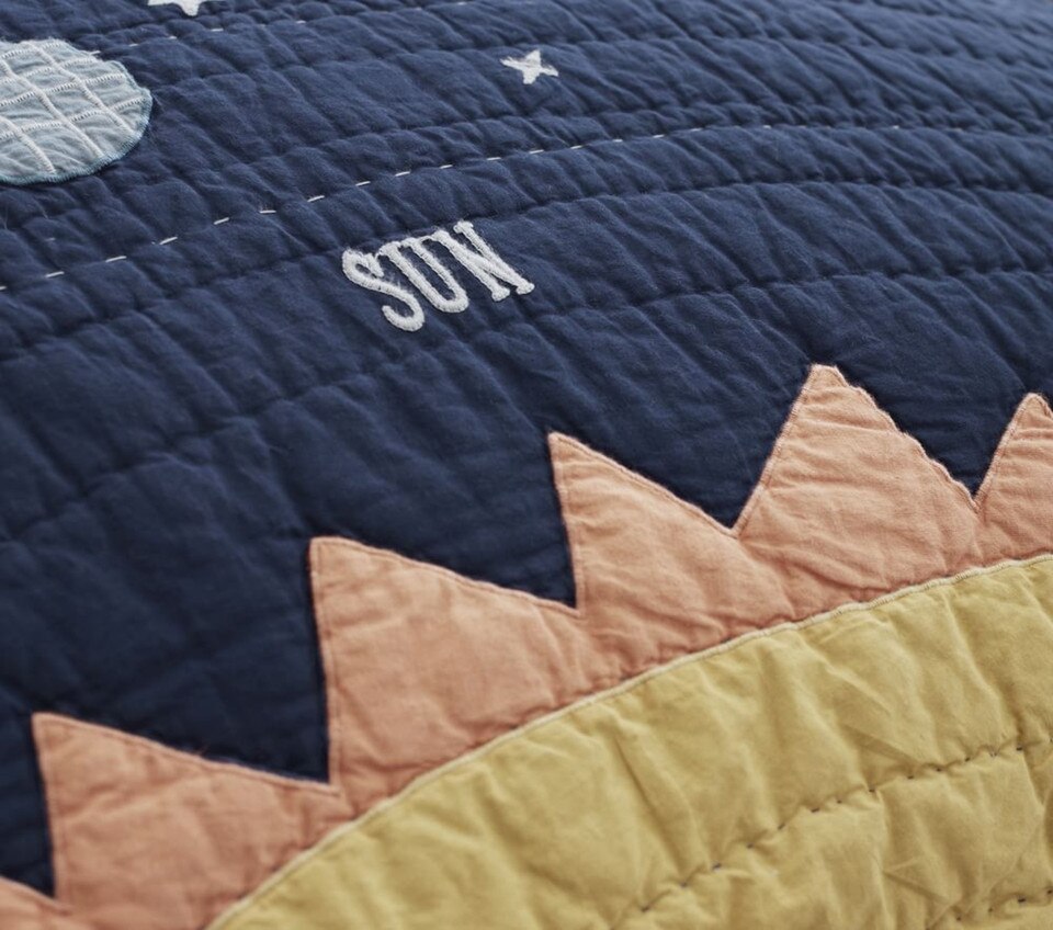 Solar System Glow-in-the-Dark Bedspread