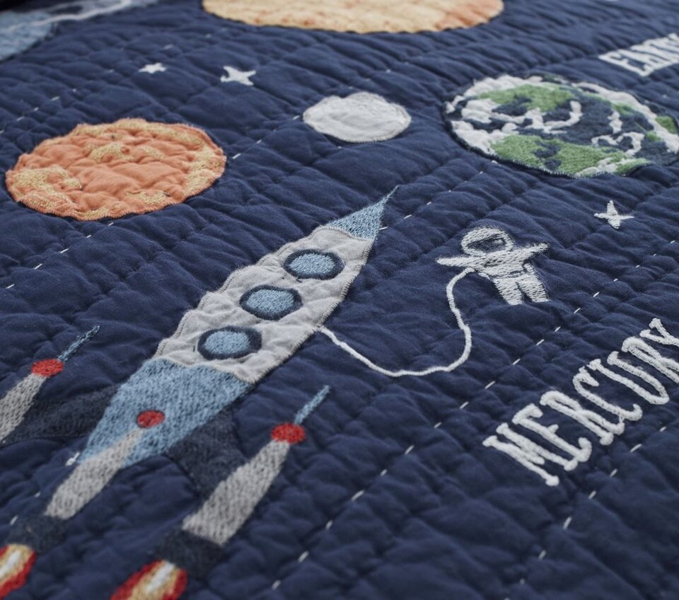 Solar System Glow-in-the-Dark Bedspread