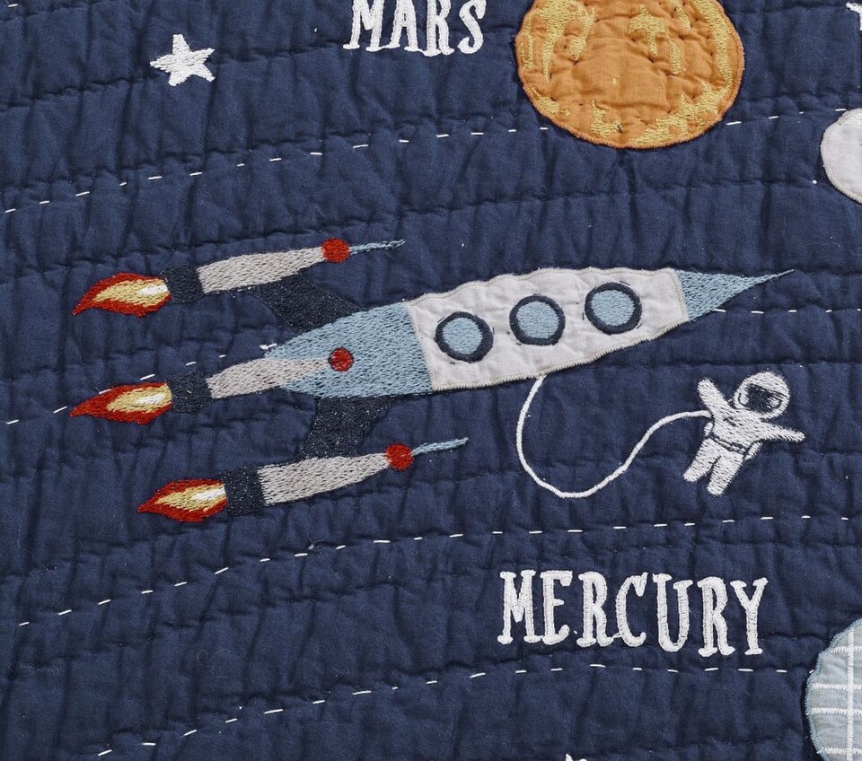 Solar System Glow-in-the-Dark Bedspread