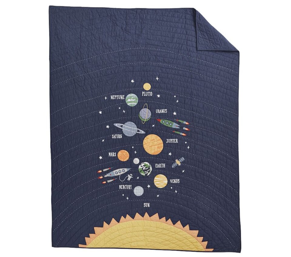 Solar System Glow-in-the-Dark Bedspread