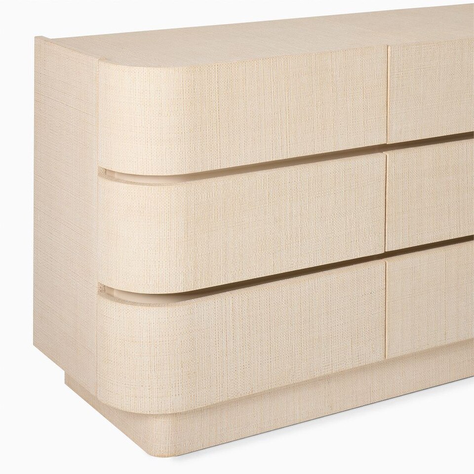 Solstice Painted Raffia 6-Drawer Chest (152 cm)