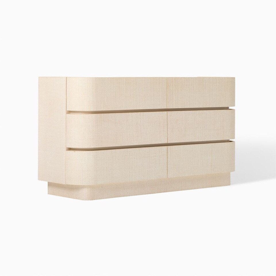Solstice Painted Raffia 6-Drawer Chest (152 cm)