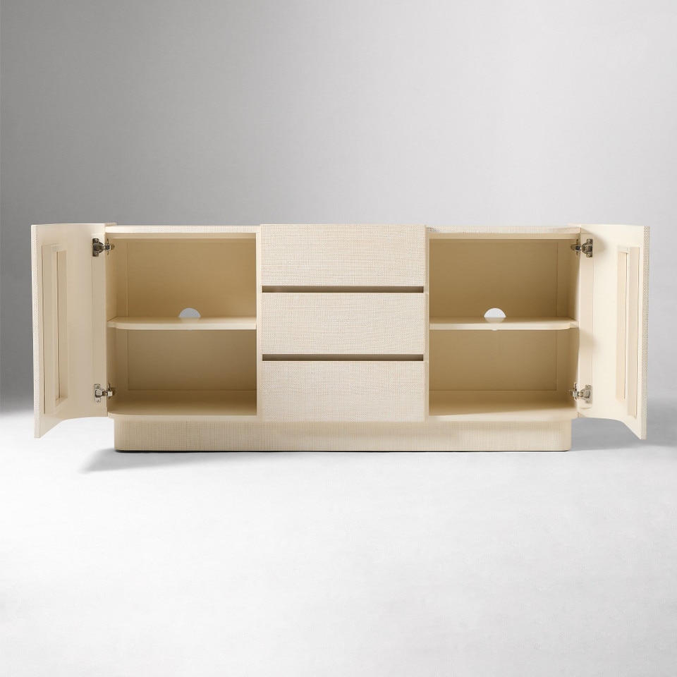 Solstice Painted Raffia Sideboard (163 cm)