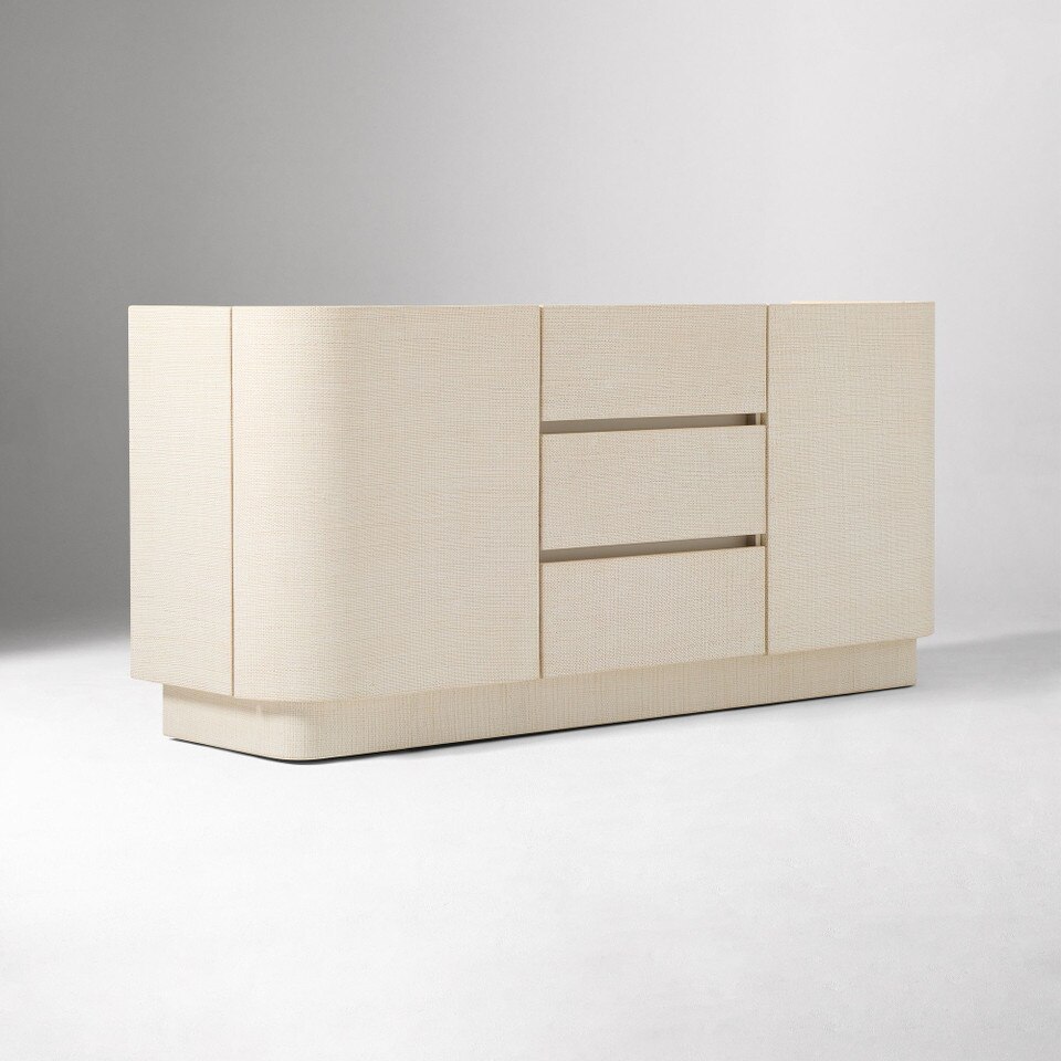 Solstice Painted Raffia Sideboard (163 cm)