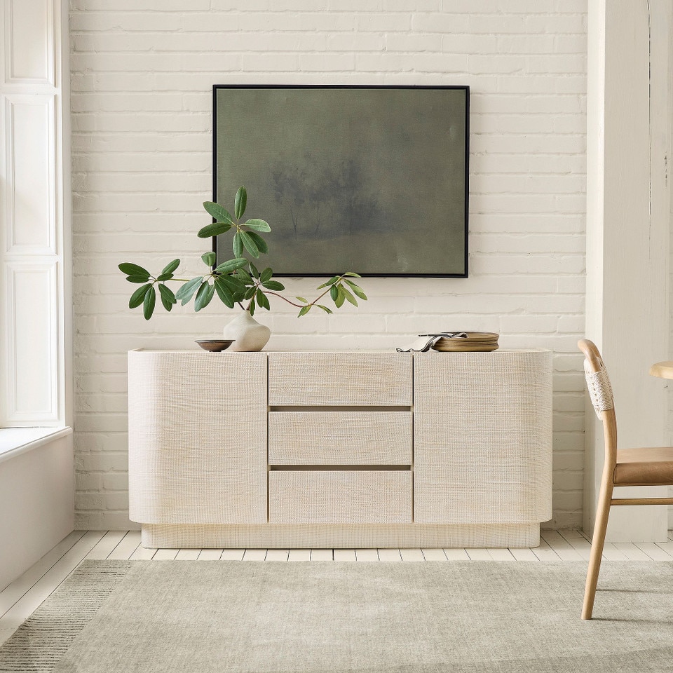 Solstice Painted Raffia Sideboard (163 cm)