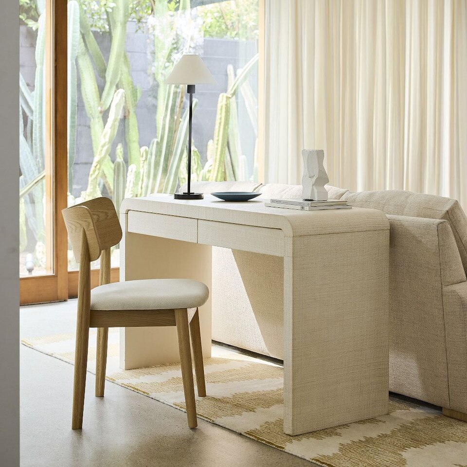 Solstice Painted Raffia Desk (122 cm)