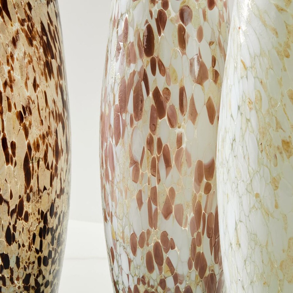 Speckled Mexican Glass Vases