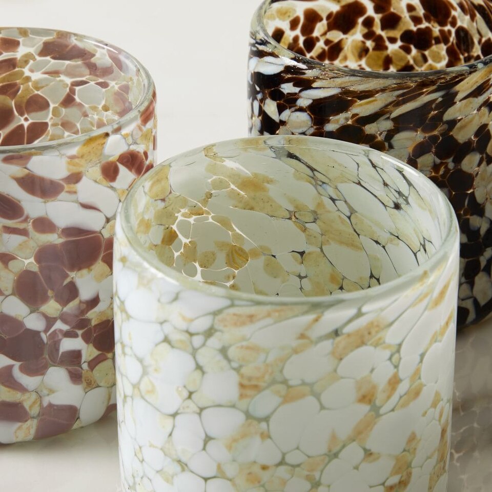 Speckled Mexican Glass Votives
