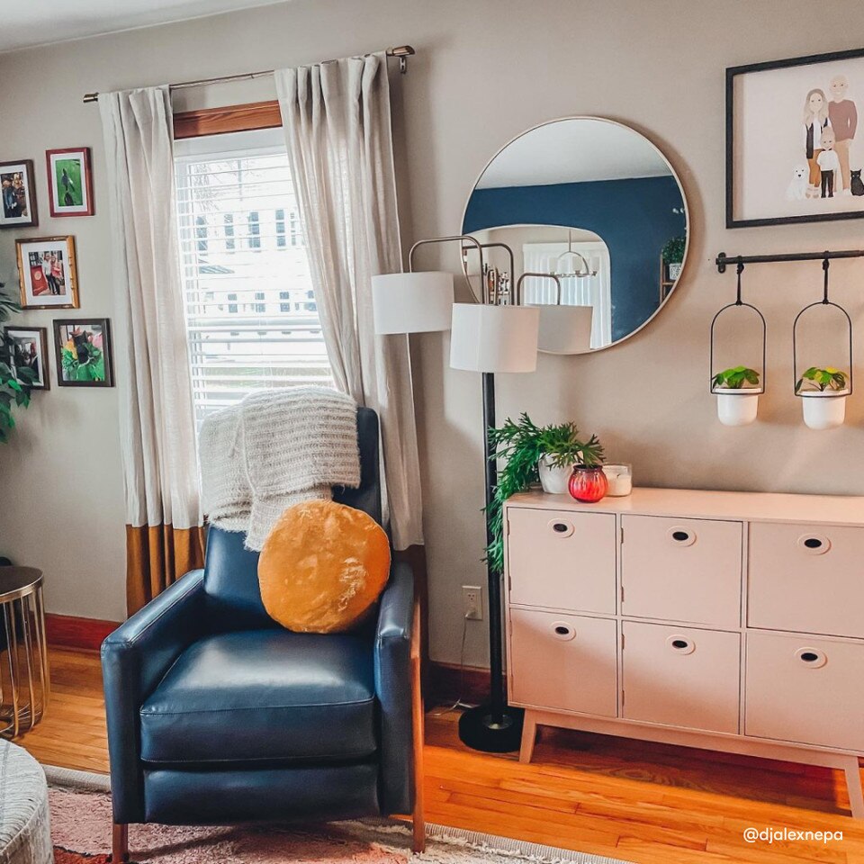 Spencer Wood-Framed Leather Recliner