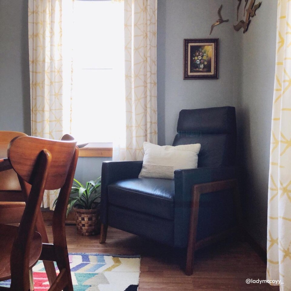 Spencer Wood-Framed Leather Recliner