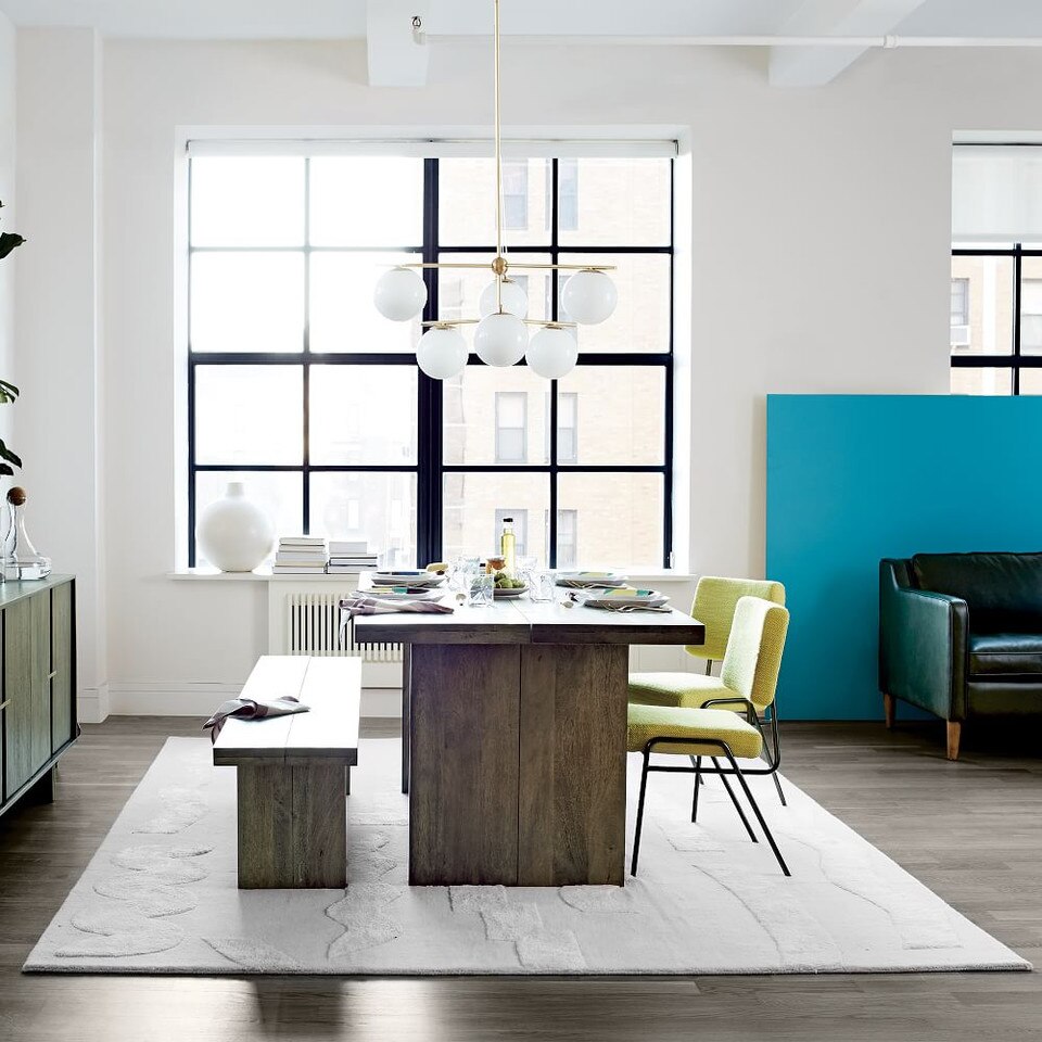 Sphere & Stem 6-Light Chandelier - Milk