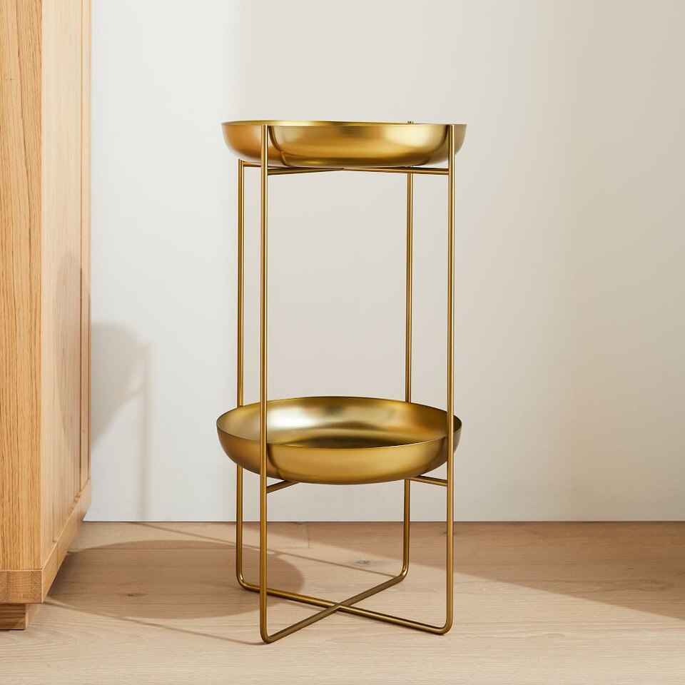 Spun Metal Plant Stand