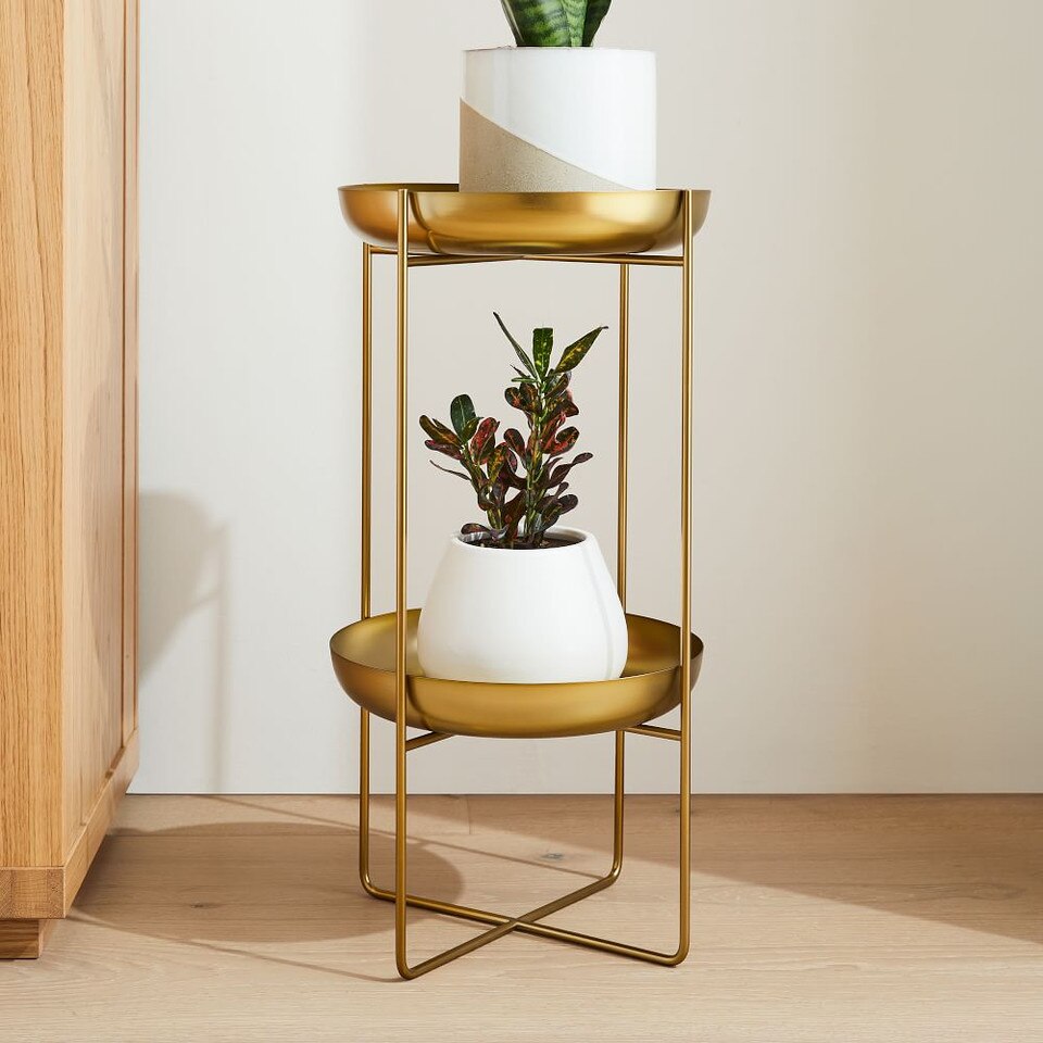 Spun Metal Plant Stand