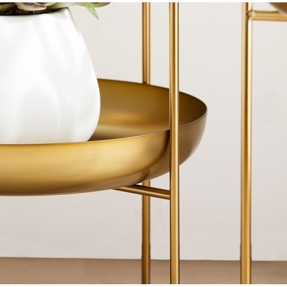 Spun Metal Plant Stand