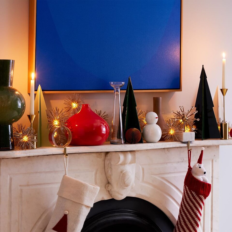 Sputnik Marble & Brass Stocking Holder