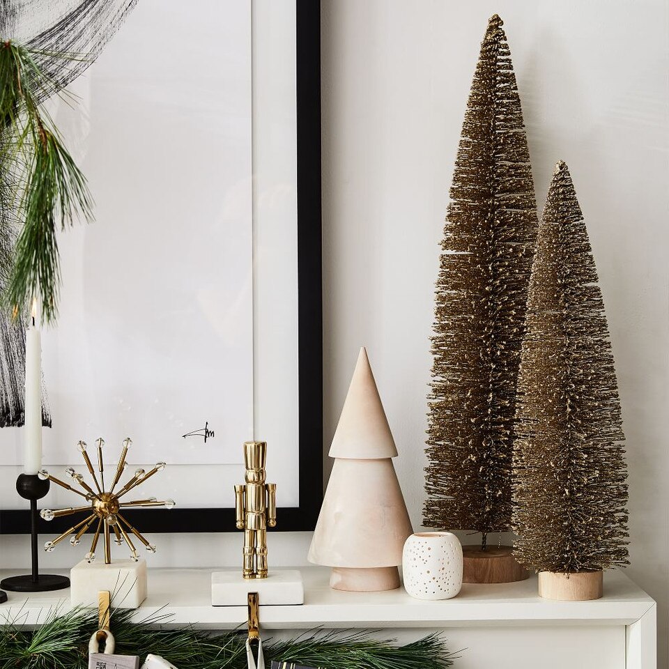 Sputnik Marble & Brass Stocking Holder